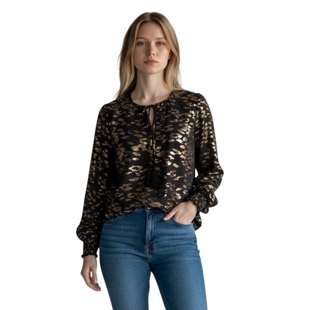 Evereve Long Sleeve Blouse Size Large